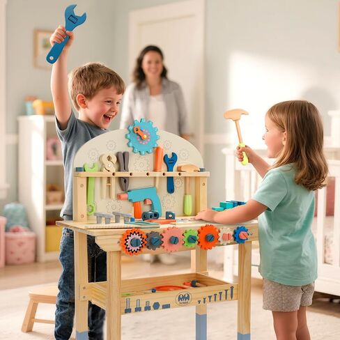 أدوات Kids Bench ، أدوات اللعب الخشبية التي يتم تعيينها مع أطفال حزام الحزام الصغار in Kuwait