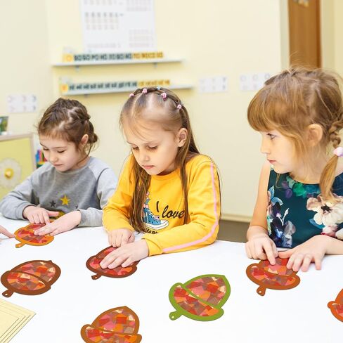 Renbuzhu 40PCS Back to School Apple Crafts Bulk: Tissue Paper Sign Suncatchers, First Day of Classroom Activities DIY Kit, Fall Decorations, Window Stained Glass Effect Art Supplies in Saudi Arabia