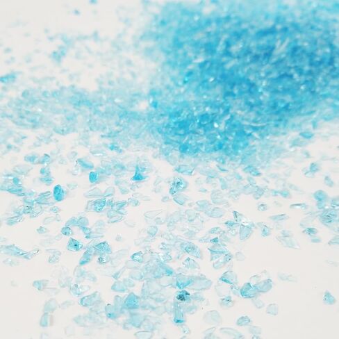 Crushed Glass, Chunky Glass Glitter, Broken Pieces, Shattered Glass, Glass Chips for Resin Art Crafts, Epoxy Resin Supplies,DIY Art Projects,Jewelry Making,1-3mm,100g/3.5oz (Aquamarine) in Kuwait