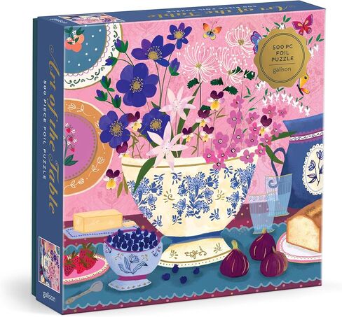 Galison Joy Laforme Flower Shop – 500 Piece Unique House Shaped Puzzle with Dreamy and Springtime Artwork of A Cozy Flower Shop in Saudi Arabia