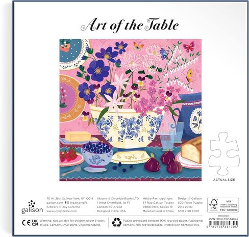 Galison Joy Laforme Flower Shop – 500 Piece Unique House Shaped Puzzle with Dreamy and Springtime Artwork of A Cozy Flower Shop in Saudi Arabia