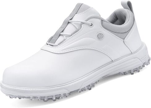 Ultiant Mens Golf Shoes مقاومة للماء ثابتة عديمة الفصائل حذاء رياضة في الهواء الطلق مريح بحجم 7.5-13 in Kuwait