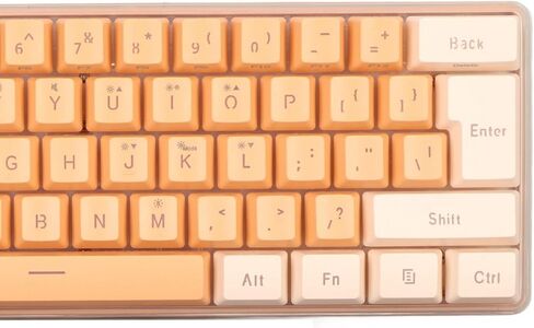 لوحة مفاتيح Zjchao Mini ، 61 مفتاح ألعاب لوحة مفاتيح 60 في المئة RGB الميكانيكية المدمجة للكتلة (وردي أبيض) in Saudi Arabia