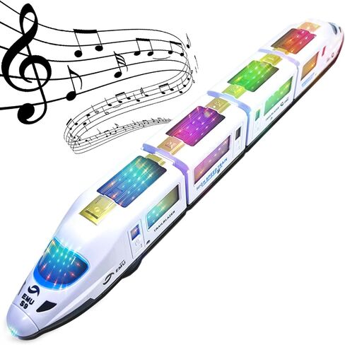 Otonopi Toy Train Train Electric Bullet Train Train Train Action Action Action Scoomotive Car عالي السرعة مع البرق ثلاثي الأبعاد وهدية الموسيقى للأطفال ، وتتغير وتغيير الاتجاهات على اتصال ، 20.5 '' in Kuwait