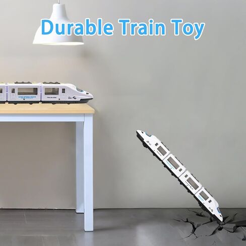 Otonopi Toy Train Train Electric Bullet Train Train Train Action Action Action Scoomotive Car عالي السرعة مع البرق ثلاثي الأبعاد وهدية الموسيقى للأطفال ، وتتغير وتغيير الاتجاهات على اتصال ، 20.5 '' in Kuwait