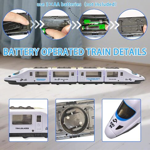 Otonopi Toy Train Train Electric Bullet Train Train Train Action Action Action Scoomotive Car عالي السرعة مع البرق ثلاثي الأبعاد وهدية الموسيقى للأطفال ، وتتغير وتغيير الاتجاهات على اتصال ، 20.5 '' in Kuwait