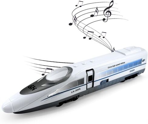Otonopi Toy Train Train Electric Bullet Train Train Train Action Action Action Scoomotive Car عالي السرعة مع البرق ثلاثي الأبعاد وهدية الموسيقى للأطفال ، وتتغير وتغيير الاتجاهات على اتصال ، 20.5 '' in Kuwait