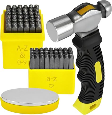 9 PCS Metal Number Stupling Kit - 1/4 بوصة من الصلب ، مجموعة طوابع ، مجموعة ختم ، مجموعة ، مجموعة ، مجموعة ختم المجوهرات المعدنية ، طقم طين ، رسائل وأرقام ، in Kuwait