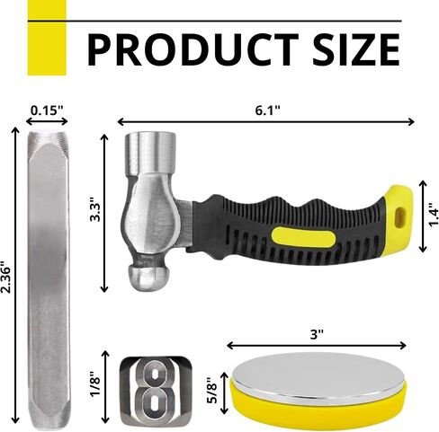 9 PCS Metal Number Stupling Kit - 1/4 بوصة من الصلب ، مجموعة طوابع ، مجموعة ختم ، مجموعة ، مجموعة ، مجموعة ختم المجوهرات المعدنية ، طقم طين ، رسائل وأرقام ، in Kuwait