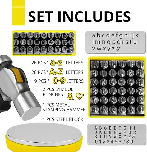 9 PCS Metal Number Stupling Kit - 1/4 بوصة من الصلب ، مجموعة طوابع ، مجموعة ختم ، مجموعة ، مجموعة ، مجموعة ختم المجوهرات المعدنية ، طقم طين ، رسائل وأرقام ، in Kuwait