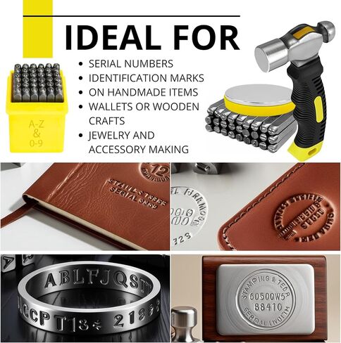 9 PCS Metal Number Stupling Kit - 1/4 بوصة من الصلب ، مجموعة طوابع ، مجموعة ختم ، مجموعة ، مجموعة ، مجموعة ختم المجوهرات المعدنية ، طقم طين ، رسائل وأرقام ، in Kuwait