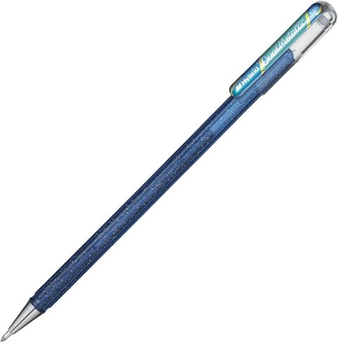 Pentel K110 Dual Hybrid Dual Metallic Gel Rollerball Pen Pack من الجل اللامع 1 2 تأثيرات ألوان مختلفة على الخشب الفاتح/الورق الداكن 0,5 مم أخضر/ميت. بلاو in Saudi Arabia