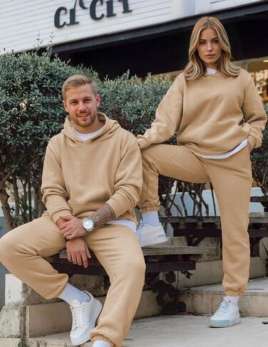 JMIERR Men's 2 Piece Outfits Hoodie Sweatshirt Tracksuit & Joggers Sweatpants Sweatsuit Set in Saudi Arabia