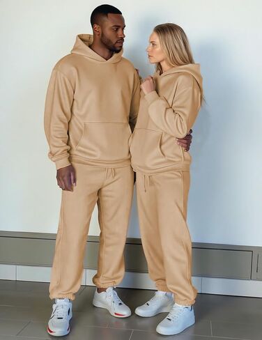 JMIERR Men's 2 Piece Outfits Hoodie Sweatshirt Tracksuit & Joggers Sweatpants Sweatsuit Set in Saudi Arabia