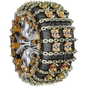 LILYPELLE Upgraded Snow Chains 8 Pack, Tire Chains for Cars/SUVs/Pickup Trucks, Emergency Anti Slip Tire Traction Chains for Tire Width 215-285mm in Kuwait