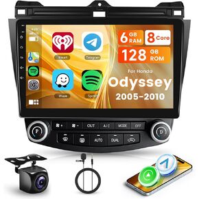 2+32G Android Car Radio for Honda Accord 2003 2004 2005 2006 2007 Car Stereo with Mirror Link, 10.1 Inch Touch Screen Head Unit with Bluetooth GPS Navigation WiFi FM/RDS EQ AHD Backup Camera SWC MIC in Kuwait