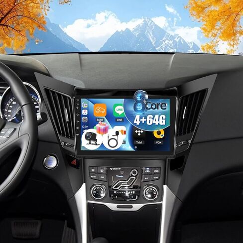 4+64G 8-Core Android 13 Car Stereo for Hyundai Sonata 2010-2015 with Wireless CarPlay Android Auto, 9 '' IPS Touchscreen GPS Radio with WiFi Mirror Link Bluetooth FM RDS DSP 32EQ SWC + Backup Camera in Kuwait