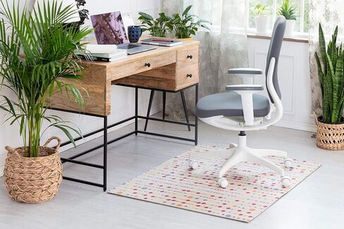 Anji Mountain Rug'd Chairmat- مكتب المكاتب المضادة للانزلاق ، قمة جاكار المنسوجة ، حصيرة كرسي مكتب متعددة الاستخدامات لسجاد الوبر المنخفض والأسطح الصلبة ، كرسي حصيرة أساسيات- بونكا (36 × 48) in Kuwait