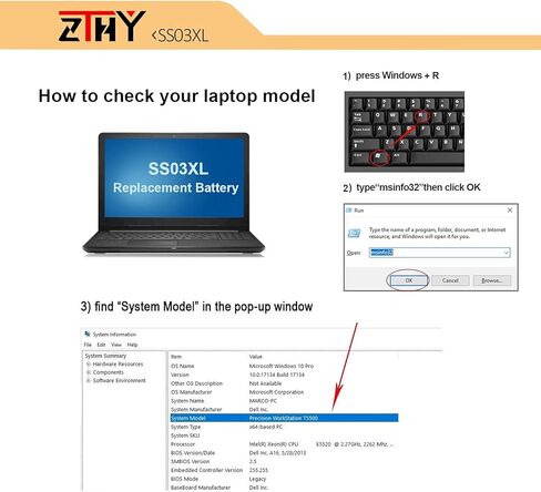 ZTHY GH02XL Laptop Battery Replacement for HP Chromebook 11 11A G8, 14 G6, X360 11 G3, 14A-CA 14A-NA 14A-CA0257 14A-NA0010DS 14A-NA0010NR Series GHO2XL HSTNN-IB9C L75783-005 L75253-2C1 7.7V 47.3Wh in Kuwait