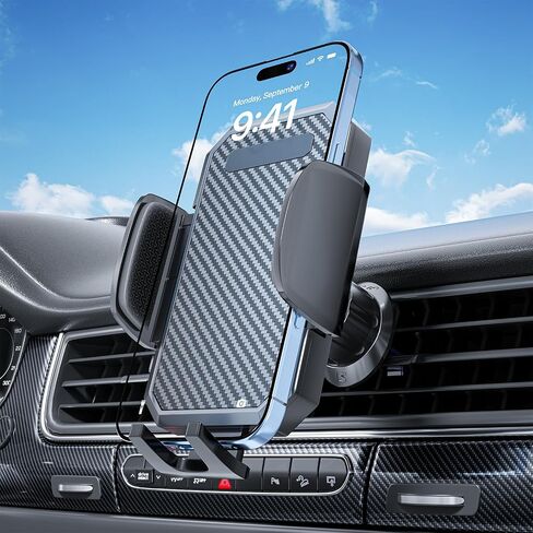 FBB 3-in-1 Car Phone Holder, [Military-Grade Suction Cup & Clip] Long Arm Suction Cup Holder Sturdy Cell Phone Holder Mount Dashboard Windshield Air Vent Compatible with All Smartphones and Cars in Saudi Arabia