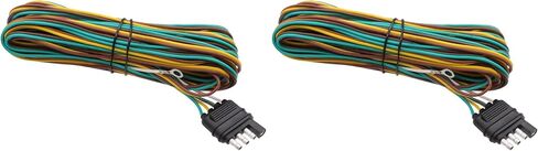 25ft 4 Wire 4-Flat Trailer Light Wiring Harness Extension Kit, Trailer Wiring Harness with 18 Gauge White Ground Wire for Trailers O-016 in Kuwait