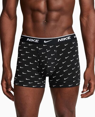 سروال داخلي رجالي من Nike Dri-FIT مصنوع من القطن الأساسي قابل للتمدد مقاس 4 بوصات (كبير، أسود/سبج/جيم رويال) in Saudi Arabia