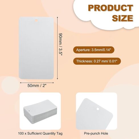 UXCELL 100PCS علامات الشحن البلاستيكية الأخضر ، 3.5 "× 2" علامات وضع العلامات على الماء قابلة للكتابة علامات تعليق فارغة مثقبة لوضع علامات الصمام ، الهدية ، الأمتعة ، المرآب ، علامة الجرد in Kuwait