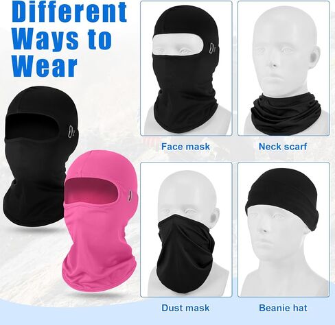 Suhine 5 PCS Winter Balaclava Ski Mask Hindproof Thermal Full Face Mask Weather Weather Balaclava مع شريط عاكس in Kuwait