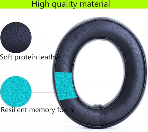 Replacement earpads are Compatible with Corsair HS70/Pro HS60/Pro HS75 XB HS50/Pro Headphones. Made of Soft Cotton Memory Foam, Replacement Ear Pads for Repair Accessories (Black) in Kuwait