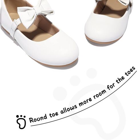 K KomForme Girl's Ballerina Flat Ankle Strap Dress Ballet Flat Shoes（Toddler/Little Kid/Big Kid） in Kuwait