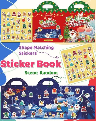 Easter Sticker Books for Kids, Easter Basket Stuffers Reusable Sticker Books for Toddlers, Travel Toys Activities Crafts Birthday Gifts for Boys Girls Kids in Kuwait