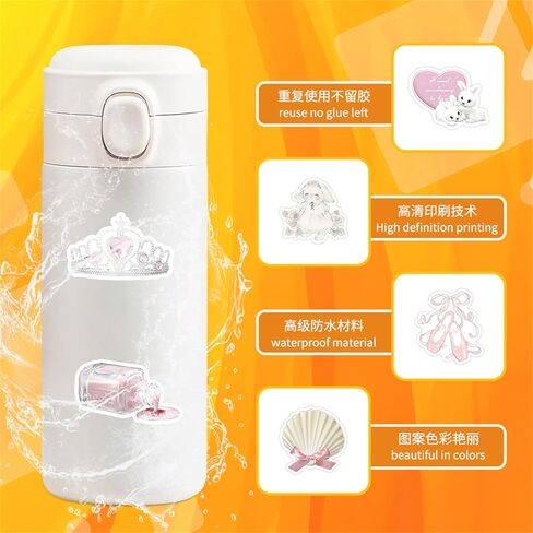 50PCS Retro Aesthetic Stickers,Cool Aesthetic Y2k Stickers for Water Bottle Laptop Phone,Aesthetic Leopard Print Vinyl Waterproof Stickers Pack for Girls Teens Adults in Kuwait