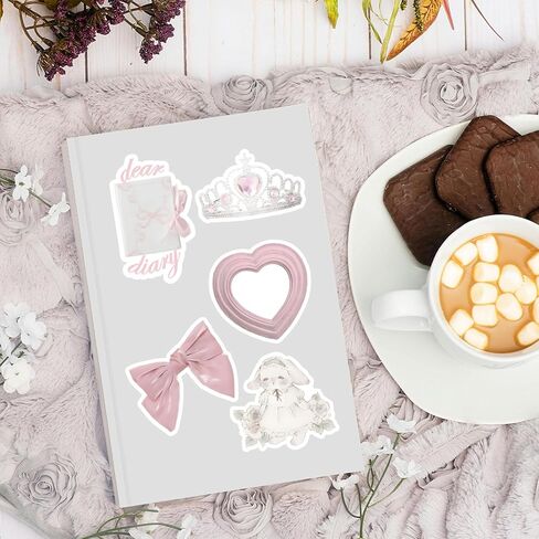 50PCS Retro Aesthetic Stickers,Cool Aesthetic Y2k Stickers for Water Bottle Laptop Phone,Aesthetic Leopard Print Vinyl Waterproof Stickers Pack for Girls Teens Adults in Kuwait