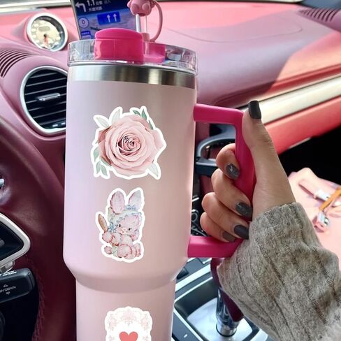 50PCS Retro Aesthetic Stickers,Cool Aesthetic Y2k Stickers for Water Bottle Laptop Phone,Aesthetic Leopard Print Vinyl Waterproof Stickers Pack for Girls Teens Adults in Kuwait