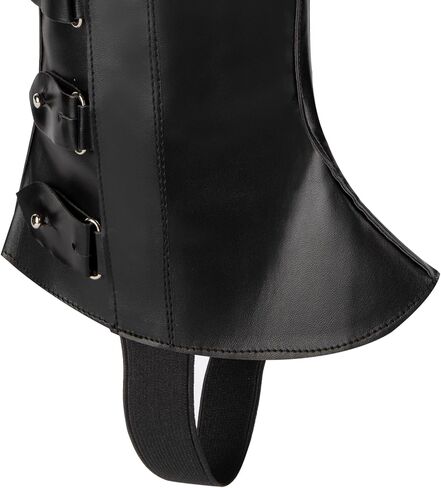 غطاء أحذية من القرون الوسطى للرجال من الجلد الصناعي أغطية أحذية القراصنة عصر النهضة لأزياء الهالوين التنكرية (زوج واحد بني فاتح) in Kuwait