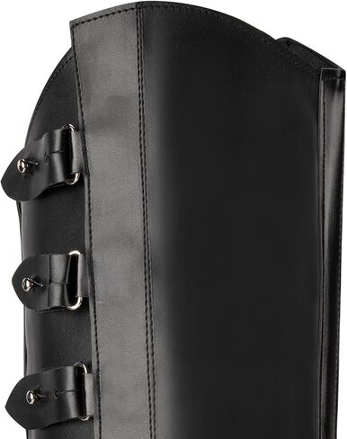 غطاء أحذية من القرون الوسطى للرجال من الجلد الصناعي أغطية أحذية القراصنة عصر النهضة لأزياء الهالوين التنكرية (زوج واحد بني فاتح) in Kuwait