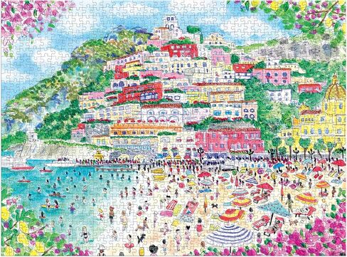 Galison Colors of Porto - 500 قطعة لغز Michael Storrings Jigsaw يضم أعمالًا فنية جميلة لمشهد البرتغال الصيفي in Kuwait