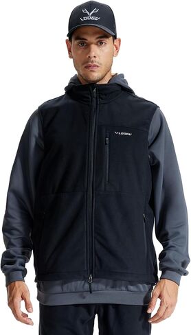 LOOGU Mens Camo Hunting Vest Softshell Fleece Lined Outdoor Fishing Outwear in Kuwait