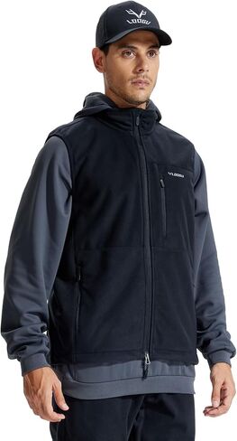 LOOGU Mens Camo Hunting Vest Softshell Fleece Lined Outdoor Fishing Outwear in Kuwait