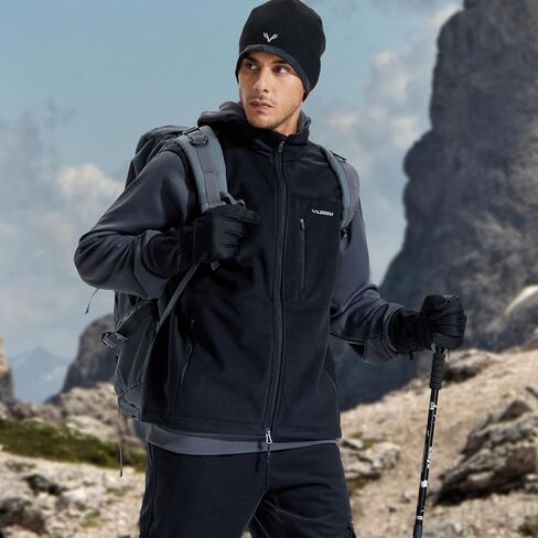 LOOGU Mens Camo Hunting Vest Softshell Fleece Lined Outdoor Fishing Outwear in Kuwait