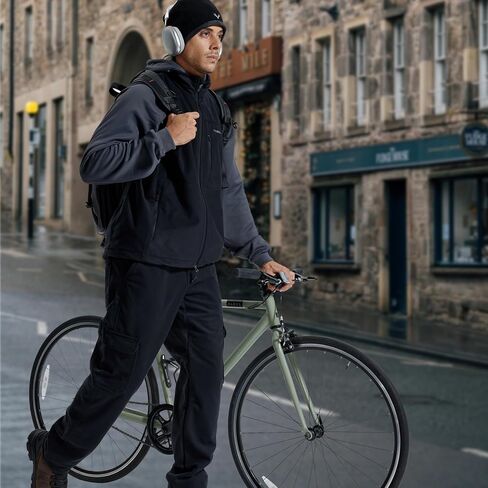 LOOGU Mens Camo Hunting Vest Softshell Fleece Lined Outdoor Fishing Outwear in Kuwait