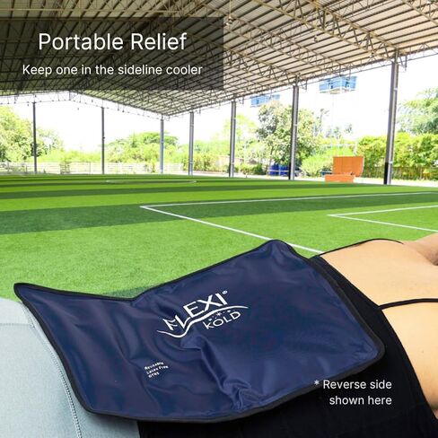 FlexiKold Gel Ice Pack (Standard Large: 10.5" x 14.5") Ice Packs for Injuries Reusable, Back Pain Relief, Knee Ice Pack Wrap, After Surgery, Ice Pack for Knee, Shoulder - 6300-COLD by NatraCure in Kuwait