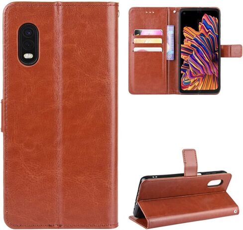Case for Samsung Galaxy XCover Pro,Flip Leather Wallet Cover Case for Samsung SM-G715FN/DS Galaxy XCover Pro 2020 / SM-G715U1 SM-G715U SM-G715A SM-G715V SM-G715W SM-G715FN Case Black in Saudi Arabia