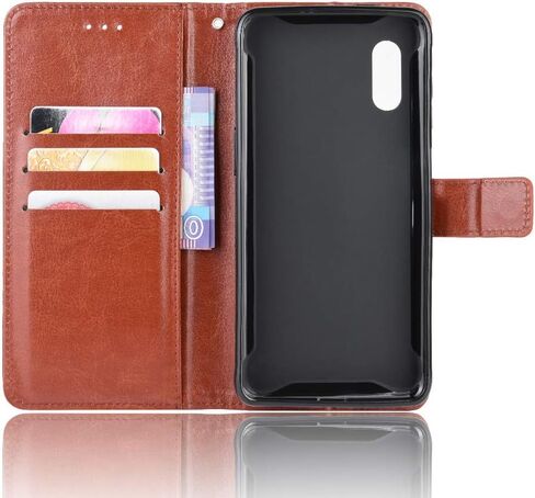 Case for Samsung Galaxy XCover Pro,Flip Leather Wallet Cover Case for Samsung SM-G715FN/DS Galaxy XCover Pro 2020 / SM-G715U1 SM-G715U SM-G715A SM-G715V SM-G715W SM-G715FN Case Black in Saudi Arabia