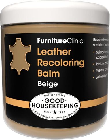 The Original Leather Recoloring Balm by Furniture Clinic - 16 Colors - Leather Repair Kit for Furniture - Restore Couches, Car Seats & More - Leather Dye for Scratched and Faded Leather (Dark Brown) in Kuwait