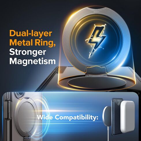 MOBOSI Rotatable Ring Stand for Z Fold 7 Case with Privacy Screen Protector, Compatible with Magsafe, 18FT MIL-Grade Protection, Magnetic Shockproof Slim Case for Samsung Galaxy Z Fold7, Black in Kuwait