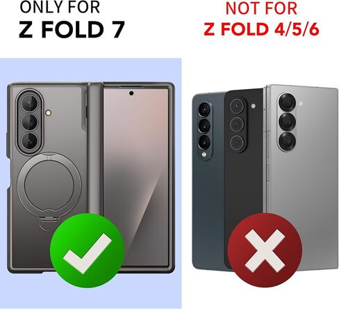 MOBOSI Rotatable Ring Stand for Z Fold 7 Case with Privacy Screen Protector, Compatible with Magsafe, 18FT MIL-Grade Protection, Magnetic Shockproof Slim Case for Samsung Galaxy Z Fold7, Black in Kuwait