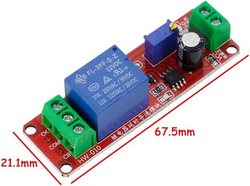 1 PCS NE555 Timer Switch Adjustable Module Time Delay Relay Module DC 5V Delay Relay Shield in Saudi Arabia