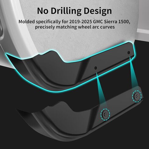 اللوحات الطينية لطراز تيسلا 3 هايلاند، 【بدون حفر 】【لا توجد ألواح الطين الشريطية 】 واقي الإطارات 【مجموعة من 4 】 اللوحات الطينية للعجلات والإطارات وواقيات الرذاذ، واقيات الطين لحماية رواسب المركبات in Kuwait