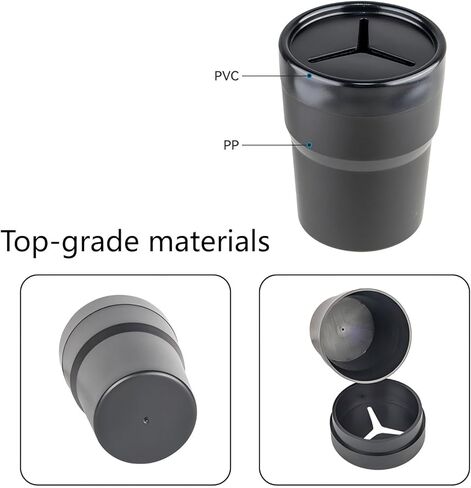 Portable Piggy Bank Car Coin Storage Box, Plastic Change Bucket in the Car, Removable, can Store 120 Mixed Coins, Suitable for Outdoor Car Home Desktop Bedroom Decoration (Black) in Kuwait